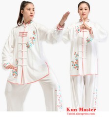 2021 New Style Linen Fabric Women Embroidery Kung Fu Tai Chi Uniform Martial