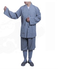 Shaolin Buddhist Monk Meditation Kung Fu Uniform Cotton Suits Temple Tai Chi Set