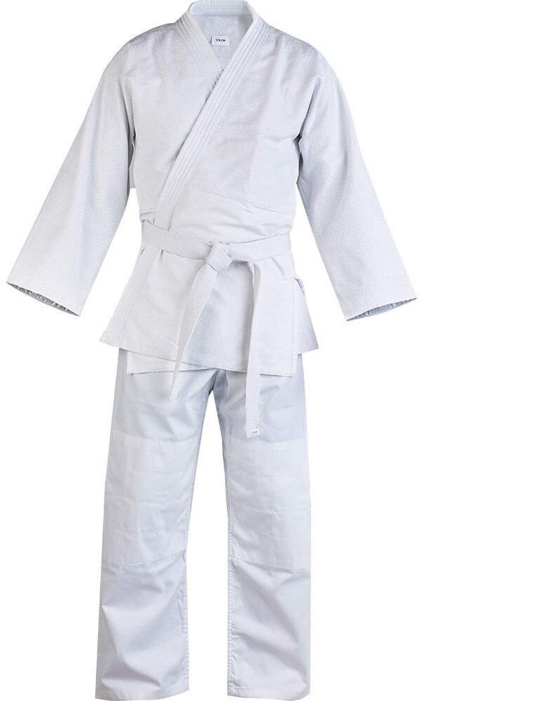 Judo Uniform Single Weave 550GM MMA Aikido Muay Thai Taekwond w/white Belt
