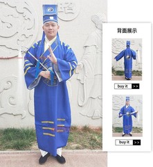 Wudang Taoist Robes Wushu kung Fu Tai Chi Morning Exercise Uniforms With Hat