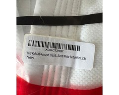 New Fuji All Around Brazilian Jiu-jitsu White Gi with White Belt Size C3