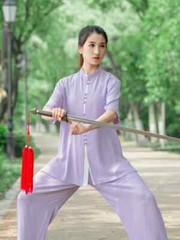 Short Sleeve Kung Fu Shirts Wing Chun Sport Martial Arts Taichi Uniform Ice Silk