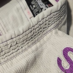 Fuji Sekai Champion Fuji Kimono Women’s Gray/Purple Size W1 BJJ Ju-Jitsu