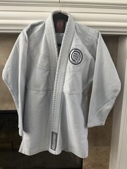 Lokal Kimonos Breakpoint A0 BJJ Gi White+Pants & White Belt Brazilian Jiu Jitsu