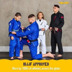 Elite Sports IBJJF Ultra Light BJJ Brazilian Jiu Jitsu Gi for Kids with Presh…