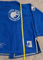 Fuji x Renzo Gracie New York City Jiu Jitsu BJJ Blue GI Jacket Top Adult A1