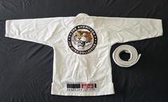 Youth Kids Size K2, Brazilian Jiu-Jitsu Top & Belt, Tiger Patch, Breakpoint
