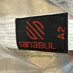 New Sanabul A2 BJJ Gi White Karate Martial Arts Belt Jiu Jitsu Kung Fu Adult
