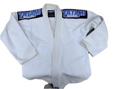 Tatami Fight Wear A2 Kimono Brazilian Jiu Jitsu White Cotton Kuroibi Men’s Small