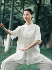 Kun Master Summer Kung Fu Dress Martial Art Uniform Tai Chi Clothes Wushu