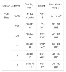 Century Martial Arts Lil Dragon Karate Uniform White Belt Sz 00 (child 4-6)