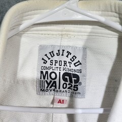 Moya Brand A1 White BJJ Gi Jiu Jitsu Kimono Uniform Jacket Pants Belt Adult Set
