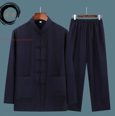 Tai Chi Clothing Kung Fu Uniform Tang Suit Men martial arts Wing Chun Linen Suit