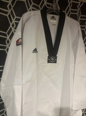 Adidas Uniform Taekwondo Unisex,Marital Arts .Set..Sz,XXl 180 Cm Color, W/B.