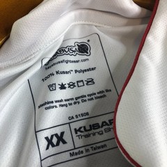 Hayabusa fKusari Training Shirt Mens 2XL White Red MMA Japanese Performance