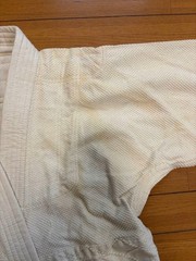 Judo Uniform Set (top And Bottom), Size 3, With White Belt, Cream Color.