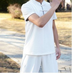 New autumn short sleeve men’s middle-aged Chinese style martial arts clothes