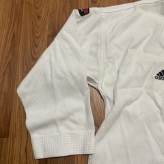 Adidas Taekwondo Uniform Top Mens Extra Extra Large WTF Black Collar White