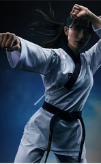 MOOTO 3FW-2 Female Demonstration Uniform Red Blue 3F 2 Performance Color Dobok