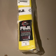 Fuji Kimono Jiu Jitsu Belt – Judo – Yellow – (83977) Size 6