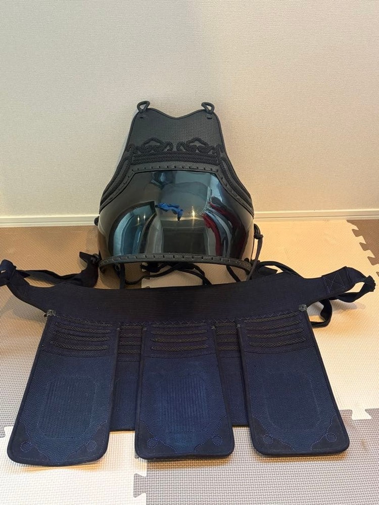 Japanese Kendo Do Chest Guard Armor Torso Navy Blue With Strap Gear