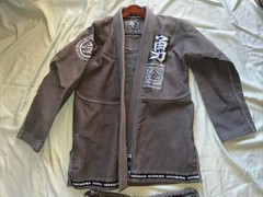 Hayabusa GI A4 Pearl Weave Jiu Jitsu Grappling Karate Grey Set