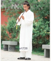 Taoist Shaolin Monk Kung Fu Linen Robe Tai Chi Uniform Wushu Sets Martial Arts