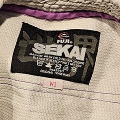 Fuji Sekai Champion Fuji Kimono Women’s Gray/Purple Size W1 BJJ Ju-Jitsu