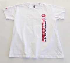Freestyle Martial Arts Academy Unisex T-Shirt White Cotton Size S Custom Clean