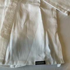 Century Student Uniform Kids Size 00 4-6 White Belt Karate Martial Arts 6 Oz