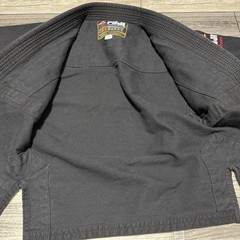 Fuji Jiu Jitsu Gi Kids Size C1 Black MMA Heavyweight Cotton Blend (Top Only)