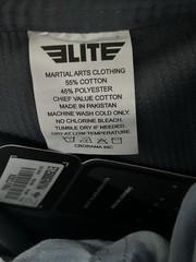 Elite Sports Men’s Core Gray Brazilian Jiu Jitsu BJJ Gi. Brand New In Bag A4