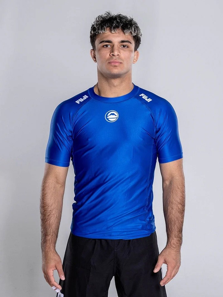 Fuji Baseline 2.0 IBJJF Ranked BJJ Jiu Jitsu ShortSleeve SS Rashguard – Blue