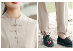 Women Men Cotton Linen Tai Chi Kung Fu Suit Morning Exercise yoga Clothing Sets
