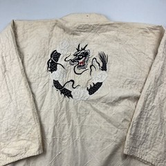 Vintage 50s Judo Gi White Dragon Embroidered Tokyo Judoikogyo co. Made in Japan