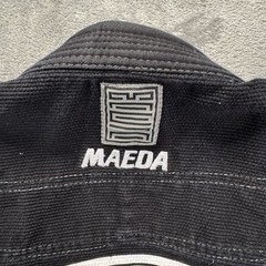 Maeda Jiujitsu Gi Top Kids Black Size M2 BJJ Grappling Nogi MMA Gym 100% Cotton