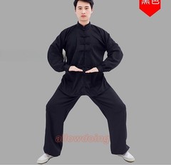 Unisex Cotton Kung Fu Tai Chi Uniform Morning exercise martial arts Clothes Suit