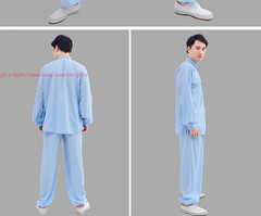 Unisex Cotton Kung Fu Tai Chi Uniform Morning exercise martial arts Clothes Suit