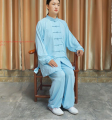Men Women Milk silks Tai chi Uniforms Wushu Martial arts Kung fu Wing Chun Suit