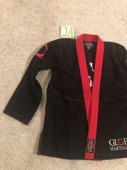 Global Martial Arts Brazilian Jiu Jitsu Size A0 Black Top Only Sports
