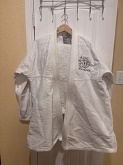 AJJC Size 5 White BJJ MMA Kimono And Pant Set With Belt