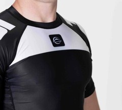 Fuji Sports IBJJF Ranked BJJ Jiu Jitsu Short Sleeve SS Rashguard – Black