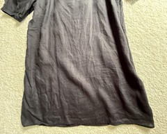 Paris Atelier & Other Stories Linen Dress Women L Gray Puff Sleeve Square Neck