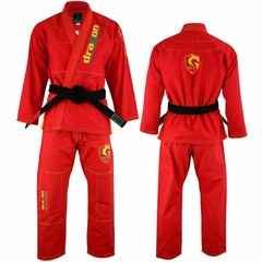 Kids BJJ Gi Red Jiu Jitsu Uniform Martial Arts Training Suit with FREE Belt