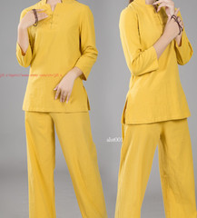 Linen Unisex Chinese Tai Chi Uniforms Kung Fu Clothing YOGA Fitness Zen Clothes