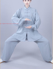 Unisex Kung Fu Tai Chi Suit Cotton Linen Shirt+Pants Wushu Martial art Uniforms