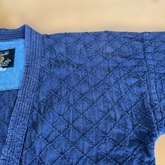 Japanese Kendo Gi Jacket Kozuchi Showa Retro Navy Sashiko Practice Wear