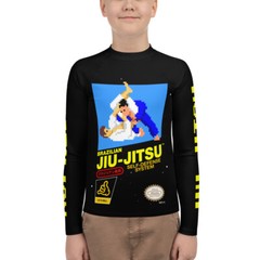 Brazilian Jiu-Jitsu 8-bit MMA BJJ Rash Guard No Gi Yellow Belt Youth Kid Child