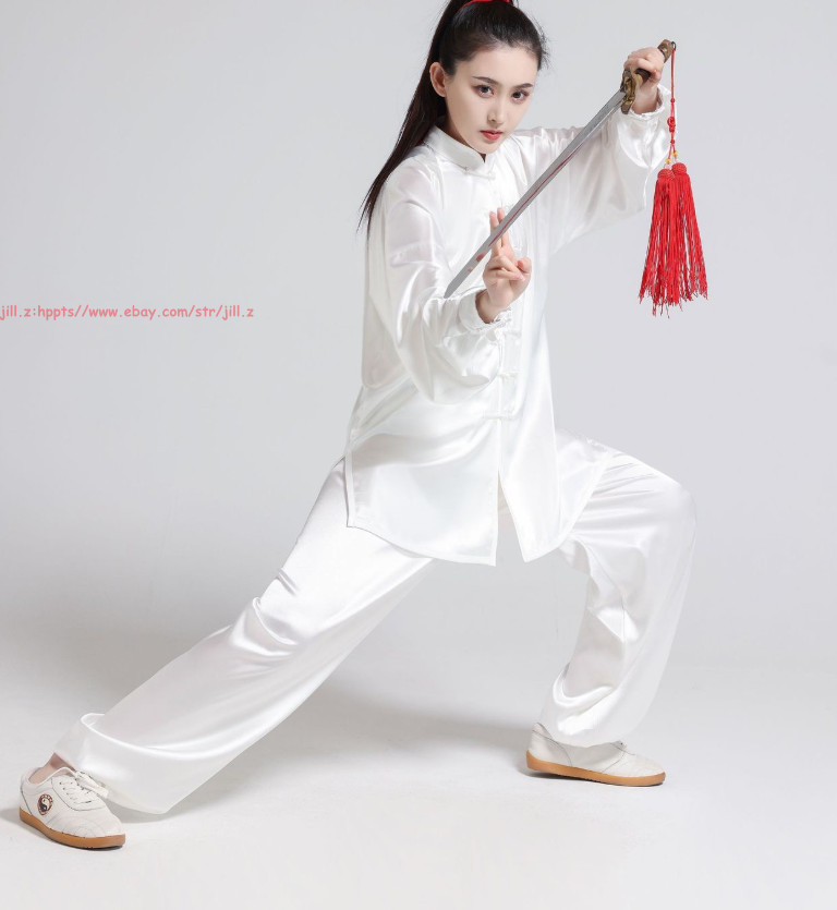 Unisex Adult Chinese Traditional Tai Chi Uniform Satin Kung Fu martial arts Suit