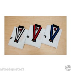 Mooto 2nd Dan Black Belt Kukkiwon Taekowndo Kid Uniform Dobok Gi Blue Stripe